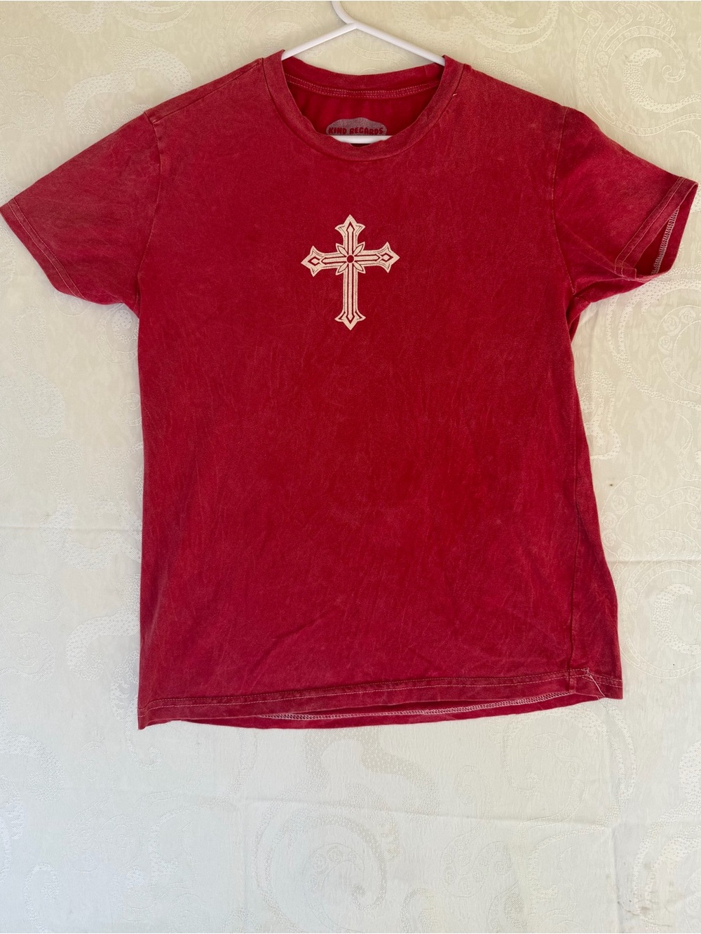 Women’s Red Graphic Cross Short Sleeve Tee